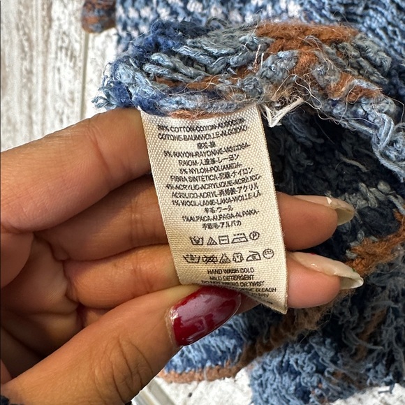 Free People Iona Wrap Cardigan Sweater | Boho Chunky Knit Sz Medium - Picture 5 of 8